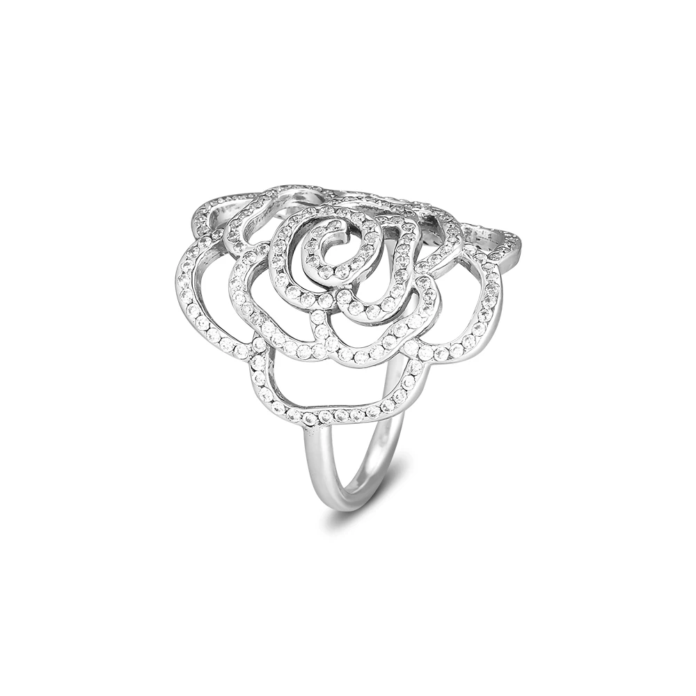 Authentic 925 Sterling Silver Jewelry Large Rose Rings With Clear Cubic Zirconia Jewelry Free Shipping
Authentic 925 Sterling Silver Jewelry Large Rose Rings With Clear Cubic Zirconia Jewelry Free Shipping