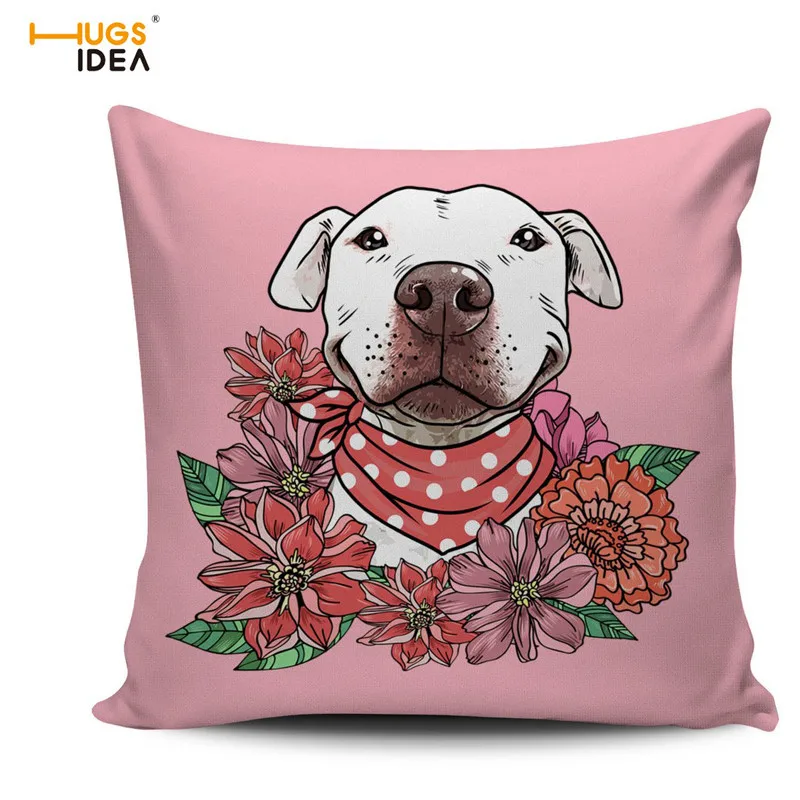 HUGSIDEA Cute Animal Pillow Pink Covers Floral Pit Bull Printing Comfortable Chair Cushion Cover Travel Polyester Pillow Cases
HUGSIDEA Cute Animal Pillow Pink Covers Floral Pit Bull Printing Comfortable Chair Cushion Cover Travel Polyester Pillow Cases