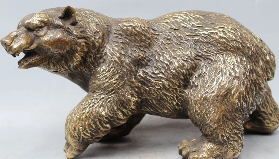 14" Chinese Bronze Folk Reptile Wealth Wild Black Bear Statue Animals Sculpture
14" Chinese Bronze Folk Reptile Wealth Wild Black Bear Statue Animals Sculpture