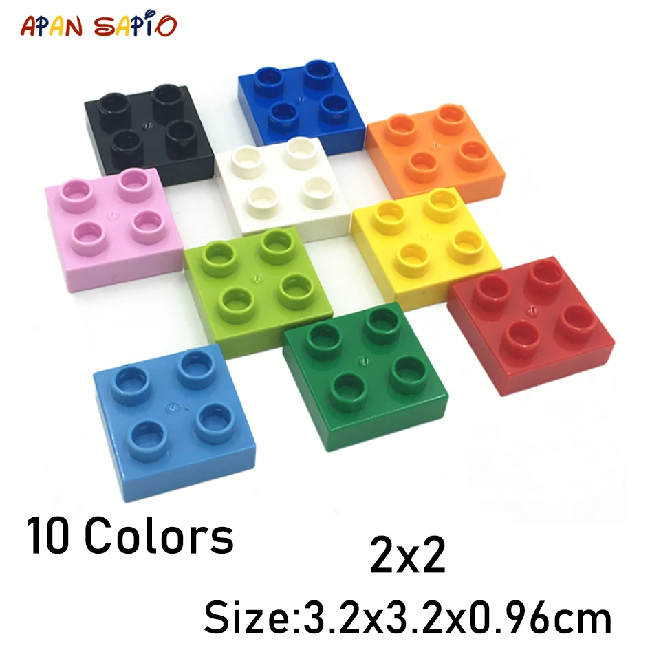 Big Size Building Blocks 2X2 Dots 12PCS/lot 10Colors Educational Figures Brick Toys for Children Compatible with Brand
Big Size Building Blocks 2X2 Dots 12PCS/lot 10Colors Educational Figures Brick Toys for Children Compatible with Brand