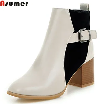 Asumer fashion new arrive women boots square toe zipper buckle ankle boots gray beige high quality pu ladies boots mixed colors
Asumer fashion new arrive women boots square toe zipper buckle ankle boots gray beige high quality pu ladies boots mixed colors