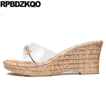 Platform Pumps Transparent High Heels Cork Shoes Cheap Diamond Rhinestone 2018 Sandals Korean Pvc Wedge Open Toe Slides Women
Platform Pumps Transparent High Heels Cork Shoes Cheap Diamond Rhinestone 2018 Sandals Korean Pvc Wedge Open Toe Slides Women