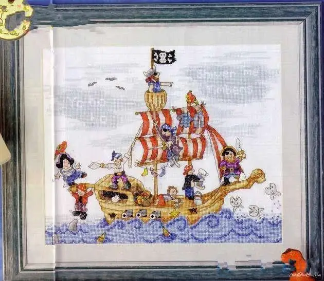 High Quality Lovely Counted Cross Stitch Kit Shiver Me Timbers Yo Ho Ho Pirate Ship Boat Vessel Pirates in Sea
High Quality Lovely Counted Cross Stitch Kit Shiver Me Timbers Yo Ho Ho Pirate Ship Boat Vessel Pirates in Sea
