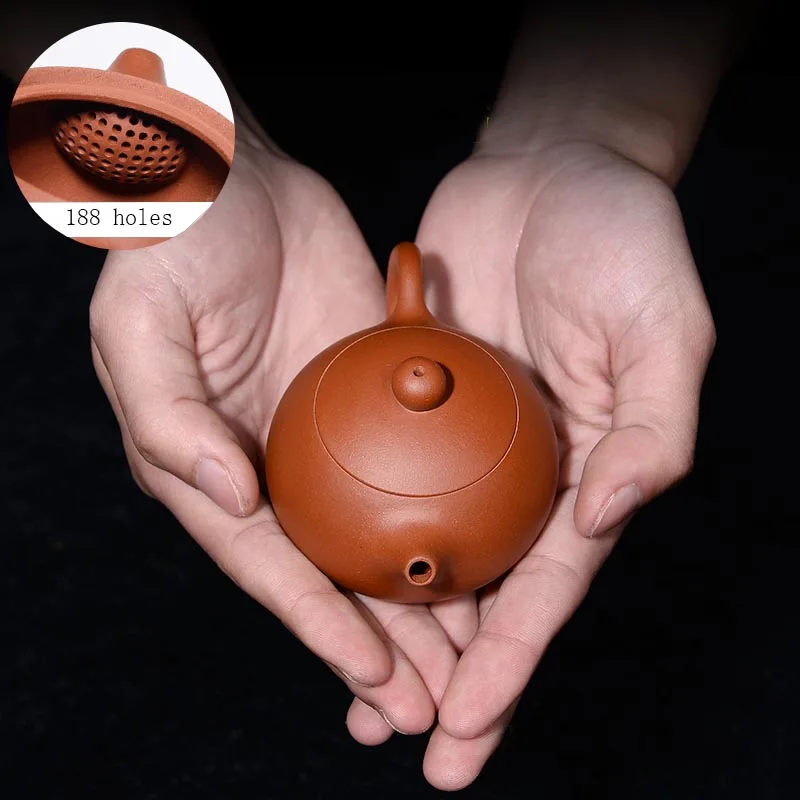 120ML Yixing Purple Clay Teapot 188 Holes Small Capacity Xishi Pot Home Mini Drinkware Handmade Black Tea Puer Pots Decoration
120ML Yixing Purple Clay Teapot 188 Holes Small Capacity Xishi Pot Home Mini Drinkware Handmade Black Tea Puer Pots Decoration