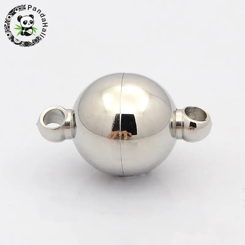 Round 304 Stainless Steel Magnetic Clasps, Stainless Steel Color, 21x14mm, Hole: 2mm
Round 304 Stainless Steel Magnetic Clasps, Stainless Steel Color, 21x14mm, Hole: 2mm
