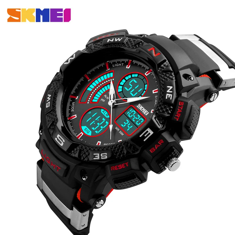 Skmei 1211 New Men Sport Watch Big Dial Digital Watches Double Display Stop Watch Back Light Chronograph Alarm Wristwatch
Skmei 1211 New Men Sport Watch Big Dial Digital Watches Double Display Stop Watch Back Light Chronograph Alarm Wristwatch