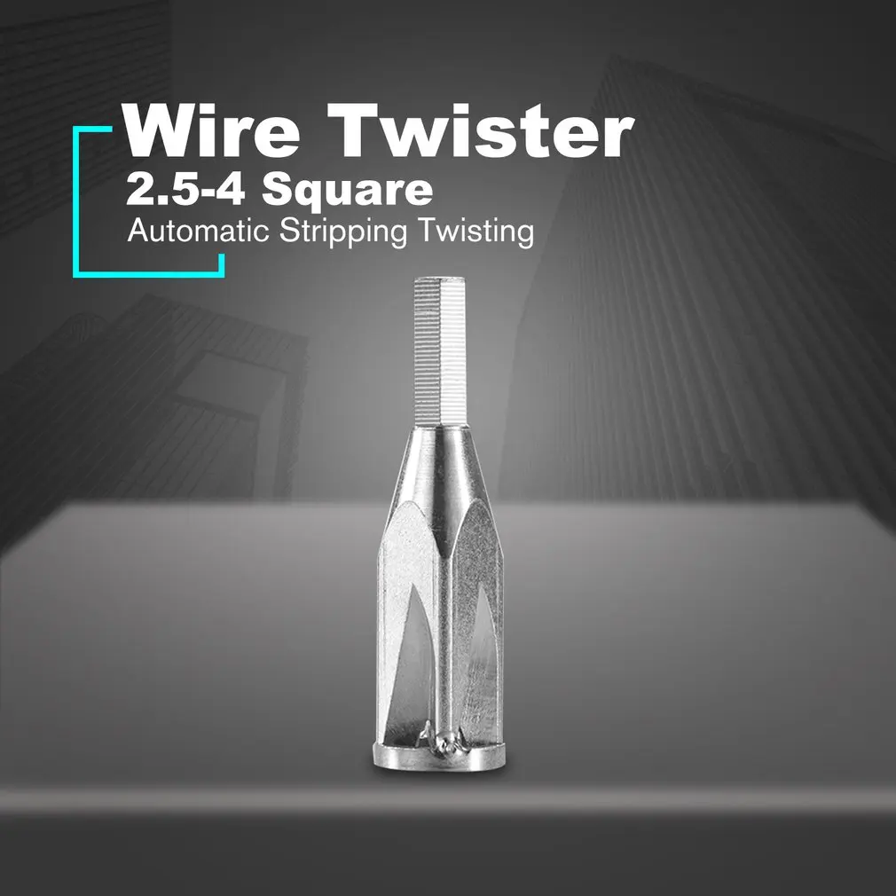2.5-4 Square Automatic Stripping Twisting Machine Wire Stripper Twister Cable Wire Connector Tools Peeling for Power Drill
2.5-4 Square Automatic Stripping Twisting Machine Wire Stripper Twister Cable Wire Connector Tools Peeling for Power Drill