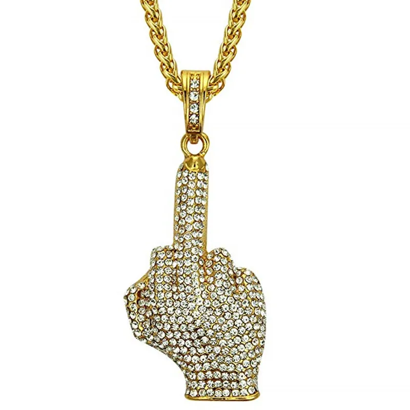 Hip Hop Cuban Link Chain Gold CZ Crystal Fully Iced-Out Finger Pendant Necklace for Men Jewelry CX643
Hip Hop Cuban Link Chain Gold CZ Crystal Fully Iced-Out Finger Pendant Necklace for Men Jewelry CX643