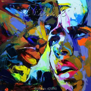 Palette knife painting portrait Palette knife Face Oil painting Impasto figure on canvas Hand painted Francoise Nielly 13-19
Palette knife painting portrait Palette knife Face Oil painting Impasto figure on canvas Hand painted Francoise Nielly 13-19