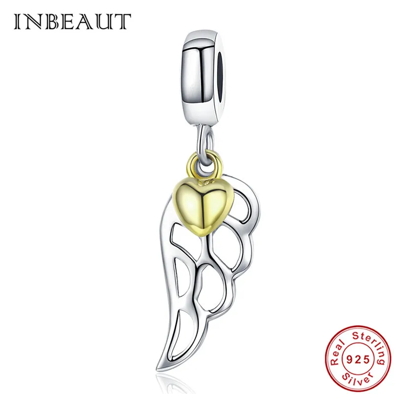 INBEAUT Angel Wing Charm 925 Sterling Silver Gold-color Heart Lucky Feather Pendant Beads fit Trendy Bracelet for Young Ladies
INBEAUT Angel Wing Charm 925 Sterling Silver Gold-color Heart Lucky Feather Pendant Beads fit Trendy Bracelet for Young Ladies