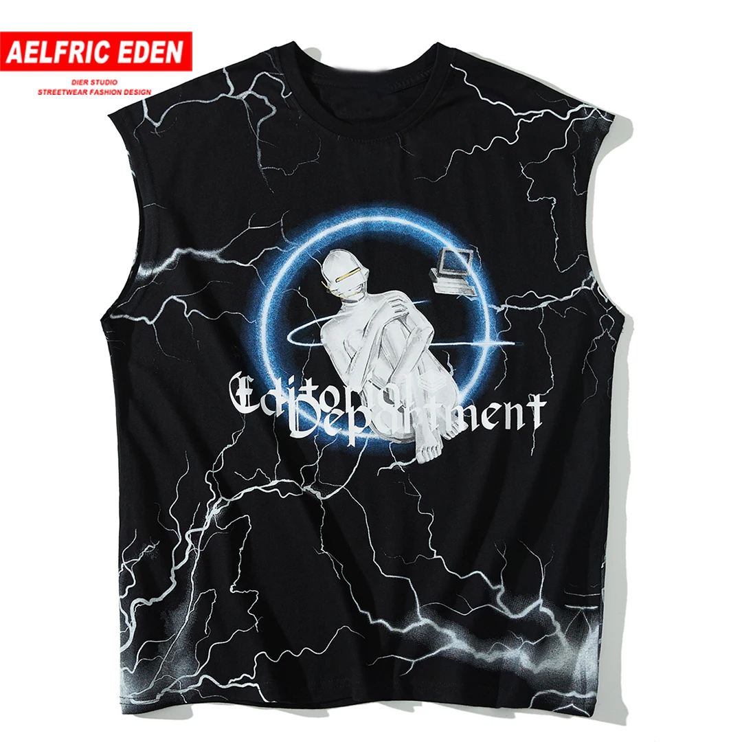 Aelfric Eden Lightning Printed Cotton Sleeveless Men 2019 Summer Tank Tops Fitness Hip Hop Streetwear Skateboard Vests Tank Top
Aelfric Eden Lightning Printed Cotton Sleeveless Men 2019 Summer Tank Tops Fitness Hip Hop Streetwear Skateboard Vests Tank Top