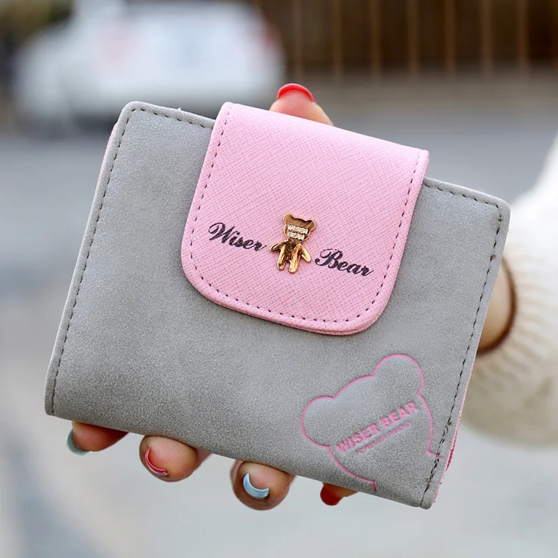 2018 Lovely Bear Women Wallet Fashion PU Leather Short Women Purse Cartoon Design Female Short Wallet Card Holder carteras mujer
2018 Lovely Bear Women Wallet Fashion PU Leather Short Women Purse Cartoon Design Female Short Wallet Card Holder carteras mujer