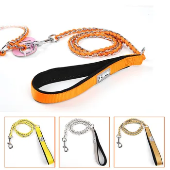 Metal stainless steel small big large dog chain Leashes with nylon handle dog puppy pitbull walking training Leash lead
Metal stainless steel small big large dog chain Leashes with nylon handle dog puppy pitbull walking training Leash lead