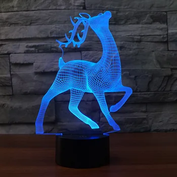 Creative deer shape 3D night light 7 Changing Colors touch switch for home Decor or gift support USB
Creative deer shape 3D night light 7 Changing Colors touch switch for home Decor or gift support USB