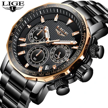 LIGE Top Luxury Brand Mens Waterproof Quartz Watches Business Big Dial Fashion Casual Sprot Full Black Men Wristwatch Relogio
LIGE Top Luxury Brand Mens Waterproof Quartz Watches Business Big Dial Fashion Casual Sprot Full Black Men Wristwatch Relogio