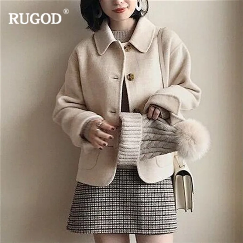 RUGOD Fashion Casual Wool Coat Women Long Sleeve Solid Simple Coat Autumn Winter Warm Korean Coat For Female casaco feminino
RUGOD Fashion Casual Wool Coat Women Long Sleeve Solid Simple Coat Autumn Winter Warm Korean Coat For Female casaco feminino