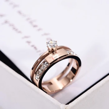 YUN RUO New Arrival Rose Gold Color Elegant Zircon CZ Ring For Woman Gift Party Stainless Steel Jewelry Top Quality Never Fade
YUN RUO New Arrival Rose Gold Color Elegant Zircon CZ Ring For Woman Gift Party Stainless Steel Jewelry Top Quality Never Fade