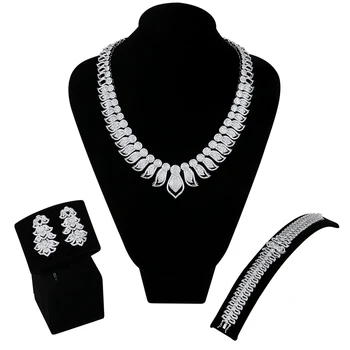 New Luxury Women wedding Jewelry Sets setting Cubic zircon 4pcs sets ( necklace + bracelet + earrings + ring) free drop shipping
New Luxury Women wedding Jewelry Sets setting Cubic zircon 4pcs sets ( necklace + bracelet + earrings + ring) free drop shipping