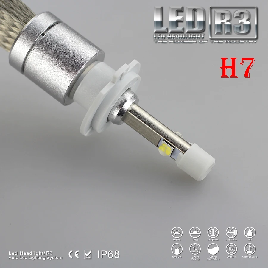 1 Set R3 H7 80W 9600LM CRE Auto LED Headlight System XHP50 CHIPS Low Beam 12/24V WHITE 6K Driving Fog Lamp Rocket Repla Halogen
1 Set R3 H7 80W 9600LM CRE Auto LED Headlight System XHP50 CHIPS Low Beam 12/24V WHITE 6K Driving Fog Lamp Rocket Repla Halogen
