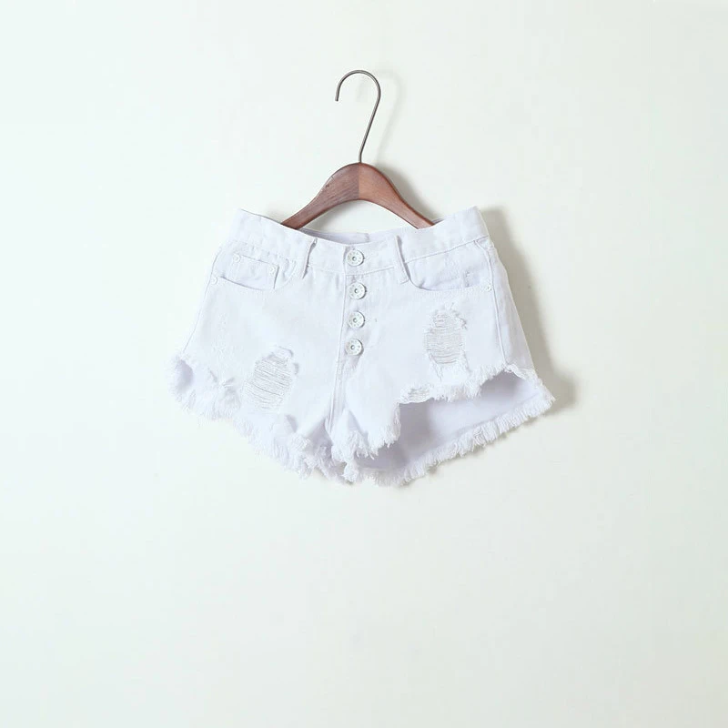 Sale Women Denim White Shorts Destructed Button Front Ripped High Waist Destroyed Distressed Cotton Shorts L EU 36
Sale Women Denim White Shorts Destructed Button Front Ripped High Waist Destroyed Distressed Cotton Shorts L EU 36
