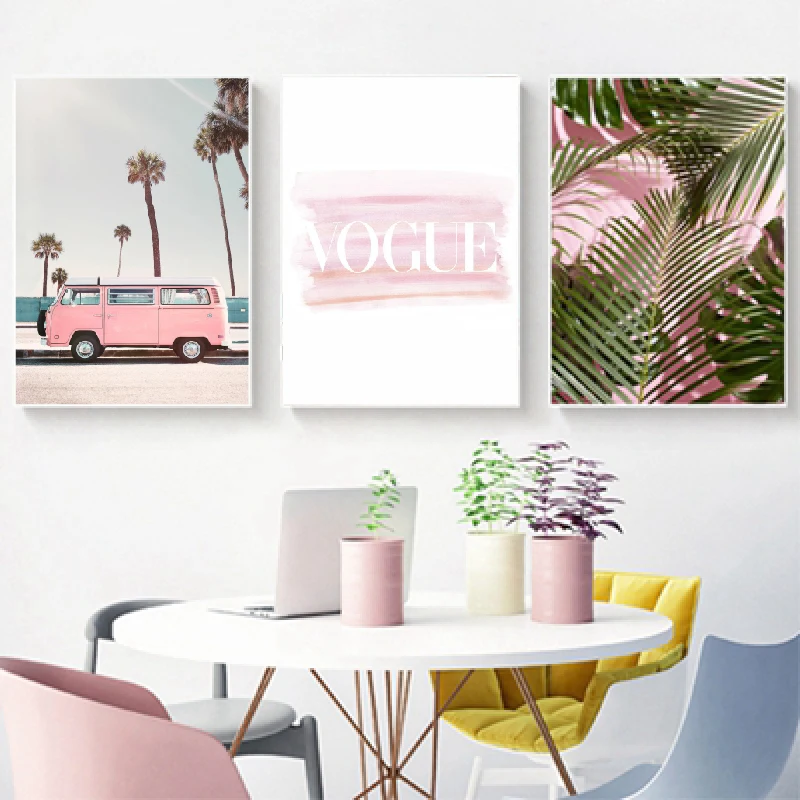 Fashion Pink Palm Tree Canvas Painting Wall Pictures Vogue Pink Van Vintage Posters and Prints Living Room Home Wall Art Decor
Fashion Pink Palm Tree Canvas Painting Wall Pictures Vogue Pink Van Vintage Posters and Prints Living Room Home Wall Art Decor
