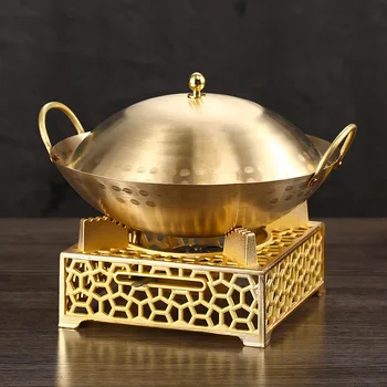 Brass dry pot boiler alcohol stove small chafing dish dry boiler pan household solid alcohol commercial copper stew hot pot
Brass dry pot boiler alcohol stove small chafing dish dry boiler pan household solid alcohol commercial copper stew hot pot
