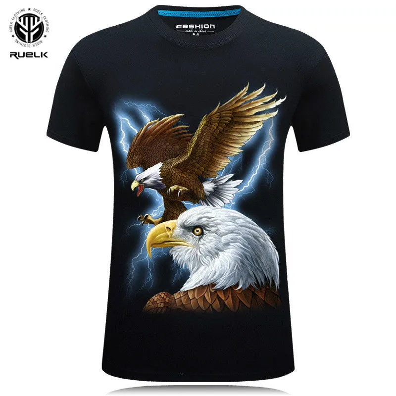 2019 Summer Men's Brand Clothing O-Neck Short Sleeve Animal T-shirt 3D Digital Eagle Printed T shirt Homme Large Size 5XL
2019 Summer Men's Brand Clothing O-Neck Short Sleeve Animal T-shirt 3D Digital Eagle Printed T shirt Homme Large Size 5XL