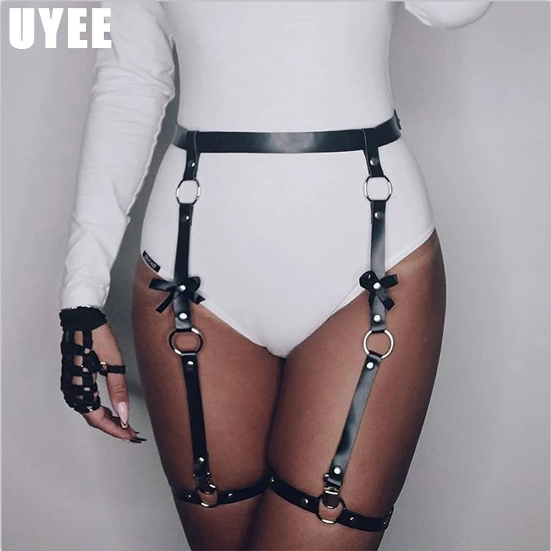UYEE Harajuku Handmade Punk Rock Bow-knot Garter Belts Leg Ring 4 Suspenders Straps Detachable O-ring Restraints Harness LP-071
UYEE Harajuku Handmade Punk Rock Bow-knot Garter Belts Leg Ring 4 Suspenders Straps Detachable O-ring Restraints Harness LP-071