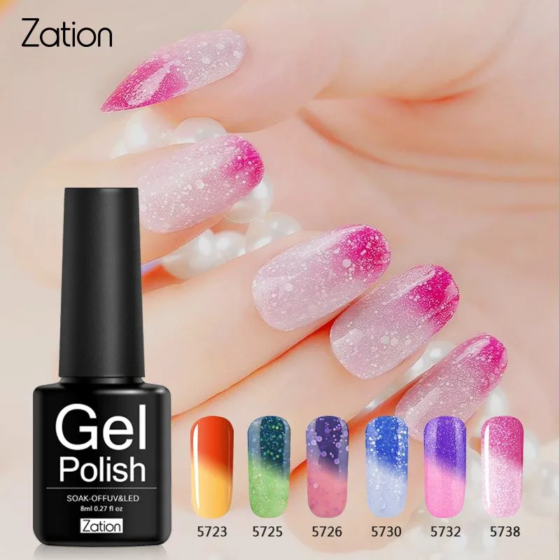 Zation 8MLSoak-Off Thermal Chameleon Hybrid Varnish Temperature Changing Gel Nail Polish Set UV Thermo Manicure Nail Gel Lacquer
Zation 8MLSoak-Off Thermal Chameleon Hybrid Varnish Temperature Changing Gel Nail Polish Set UV Thermo Manicure Nail Gel Lacquer