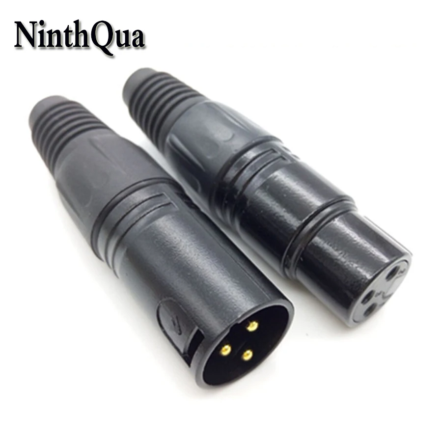 1pair Black 3 Pin XLR Audio Cable Connector MIC Male Plug+ Female Jack Microphone Mixer Adapter 
1pair Black 3 Pin XLR Audio Cable Connector MIC Male Plug+ Female Jack Microphone Mixer Adapter