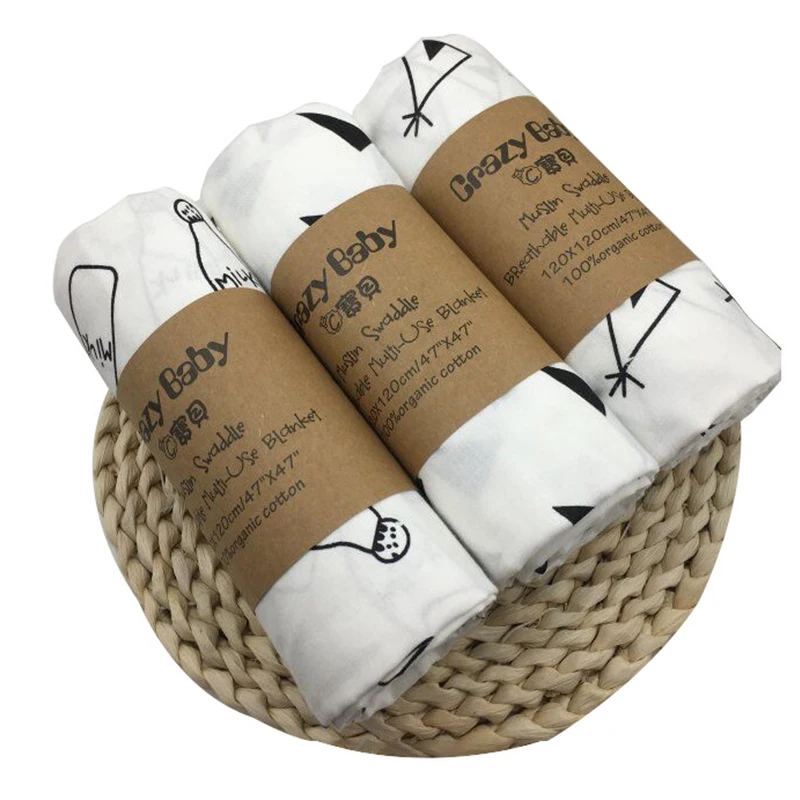 Muslin Cotton Baby Swaddles Newborn Baby Blankets Nap Receiving Stroller Wrap Black & White Gauze Bath Towel BK016
Muslin Cotton Baby Swaddles Newborn Baby Blankets Nap Receiving Stroller Wrap Black & White Gauze Bath Towel BK016