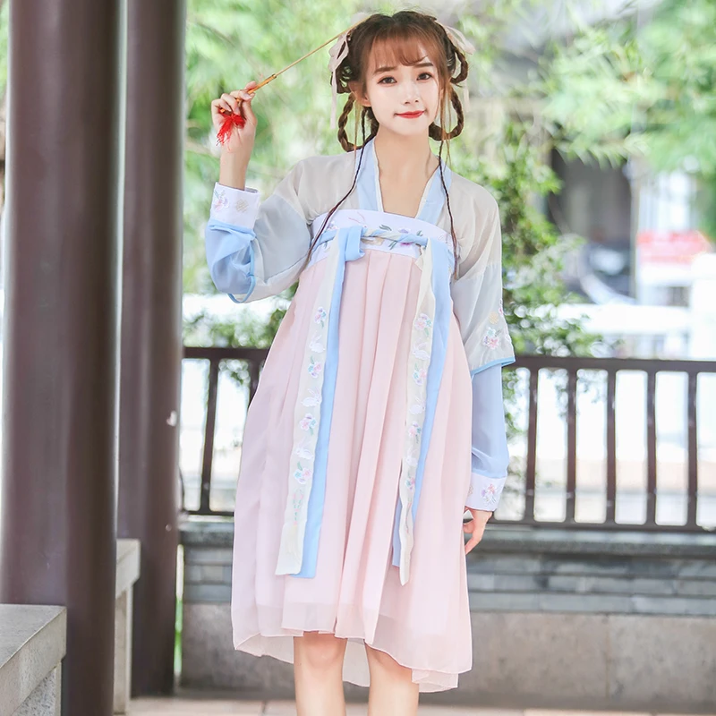Women Chinese Traditional Han Dynasty Female Ancient Chinese Folk Dance Costume Stage Dress Lady Tang Suit Hanfu Clothing 90
Women Chinese Traditional Han Dynasty Female Ancient Chinese Folk Dance Costume Stage Dress Lady Tang Suit Hanfu Clothing 90