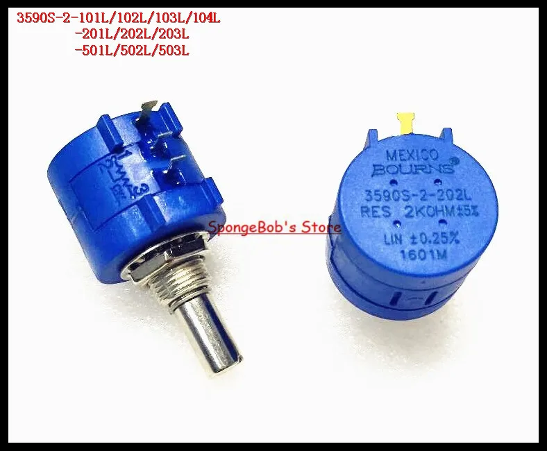 Прецизионный многооборотный потенциометр 3590S-2-501L/502L/503L, 10 колец, регулируемый резистор 500,5K,50K Ом, 10 шт./лот
Прецизионный многооборотный потенциометр 3590S-2-501L/502L/503L, 10 колец, регулируемый резистор 500,5K,50K Ом, 10 шт./лот