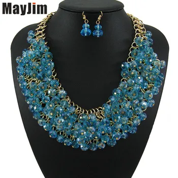 MayJim Statement fashion jewelry sets Handmade gold chain yellow african nigerian Gypsophila crystal bead dubai jewelry sets
MayJim Statement fashion jewelry sets Handmade gold chain yellow african nigerian Gypsophila crystal bead dubai jewelry sets