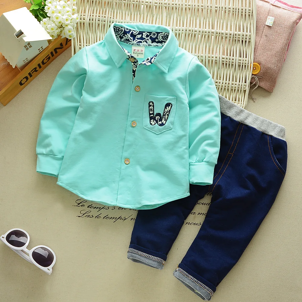 Baby Boy Clothes Korean Fashion Long Sleeved Shirts Tops + Jeans 2PCS Outfits Children Clothing Set Kids Bebes Jogging Suits
Baby Boy Clothes Korean Fashion Long Sleeved Shirts Tops + Jeans 2PCS Outfits Children Clothing Set Kids Bebes Jogging Suits