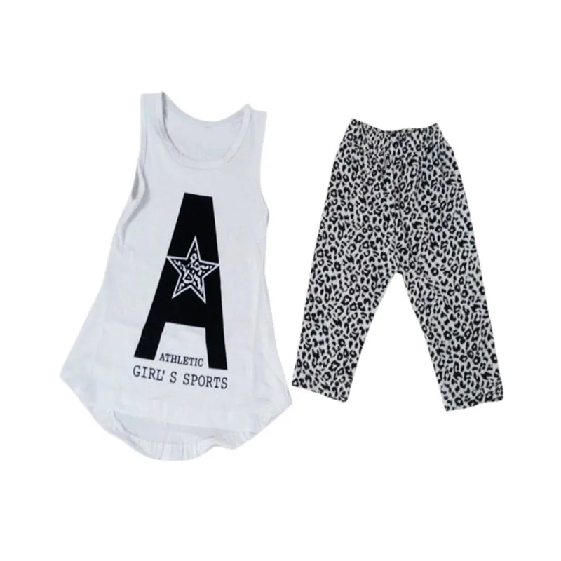 2-7Y Toddler Sets Newborn Suits Girls Vest T-shirt Tops Child Leopard Pants Outfits 2PCS
2-7Y Toddler Sets Newborn Suits Girls Vest T-shirt Tops Child Leopard Pants Outfits 2PCS