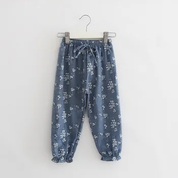 Children trousers girls flowers pants cotton and hemp children's pants 
Children trousers girls flowers pants cotton and hemp children's pants