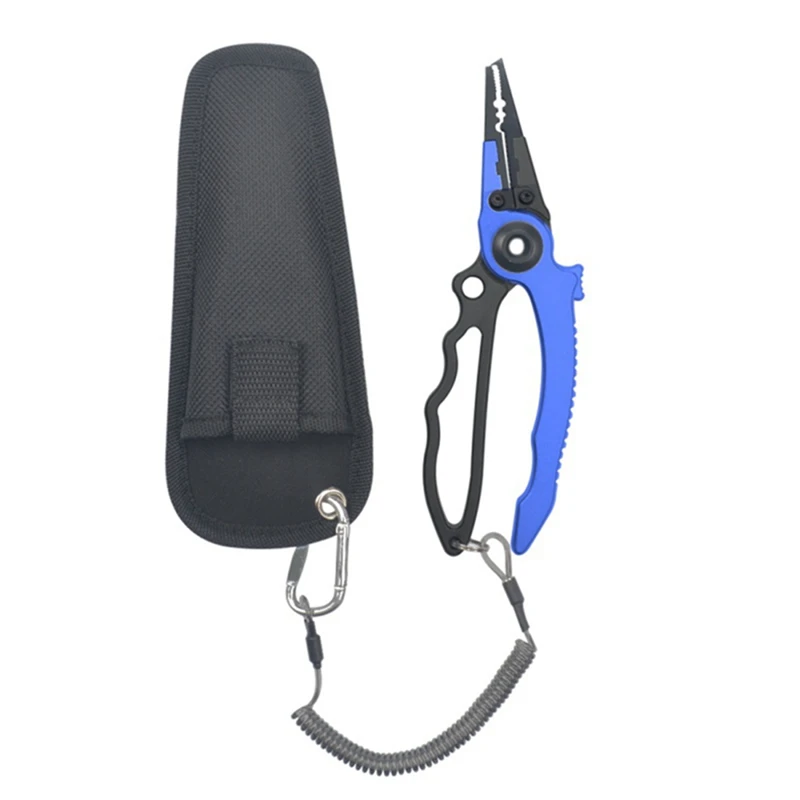 Fishing Holder Aluminum Alloy Tackle with Sheath & Retractable Pliers Split Ring Cutters Tether Combo Hooks Remover Fishing
Fishing Holder Aluminum Alloy Tackle with Sheath & Retractable Pliers Split Ring Cutters Tether Combo Hooks Remover Fishing