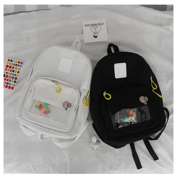 Korean Harajuku High School Student Backpack Fashion Campus Bags Transparent pouch Containing Small Fruit Toys Casual Back Pack
Korean Harajuku High School Student Backpack Fashion Campus Bags Transparent pouch Containing Small Fruit Toys Casual Back Pack