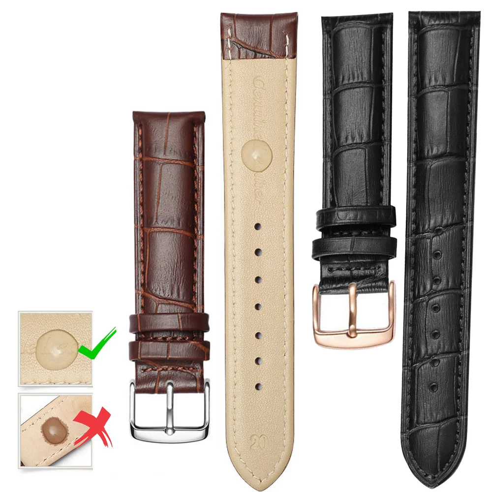 Watchbands Genuine Leather WatchBand Stainless Steel Buckle Clasp Watch Band Leather Strap 12mm 14mm 16mm 18mm 20mm 22mm
Watchbands Genuine Leather WatchBand Stainless Steel Buckle Clasp Watch Band Leather Strap 12mm 14mm 16mm 18mm 20mm 22mm
