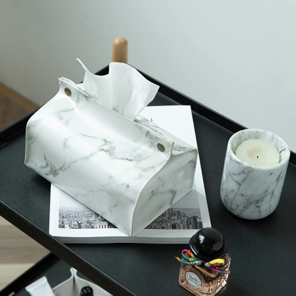 Nordic Marble Grain Paper Towel Storage Bag Bedside Car Tissue Case Tote Simple White PU Leather Organizer Box Home Decor
Nordic Marble Grain Paper Towel Storage Bag Bedside Car Tissue Case Tote Simple White PU Leather Organizer Box Home Decor