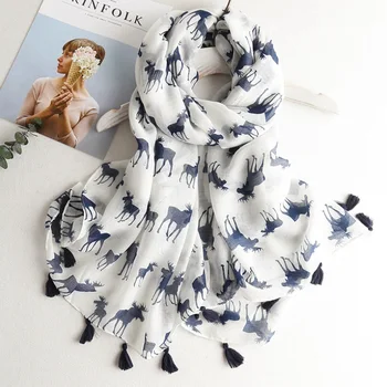 Spring Summer Women Long Tassels Scarf Shawls Reindeer Scarves Elk Deer Print Scarf Wraps 90*180CM
Spring Summer Women Long Tassels Scarf Shawls Reindeer Scarves Elk Deer Print Scarf Wraps 90*180CM