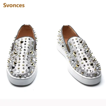 Casual Comfortable Sneakers Shoes Man Low top Silver Rivets Spikes Loafer Flats Platform Zapatillas Hombre Brand Shoe Large Size
Casual Comfortable Sneakers Shoes Man Low top Silver Rivets Spikes Loafer Flats Platform Zapatillas Hombre Brand Shoe Large Size