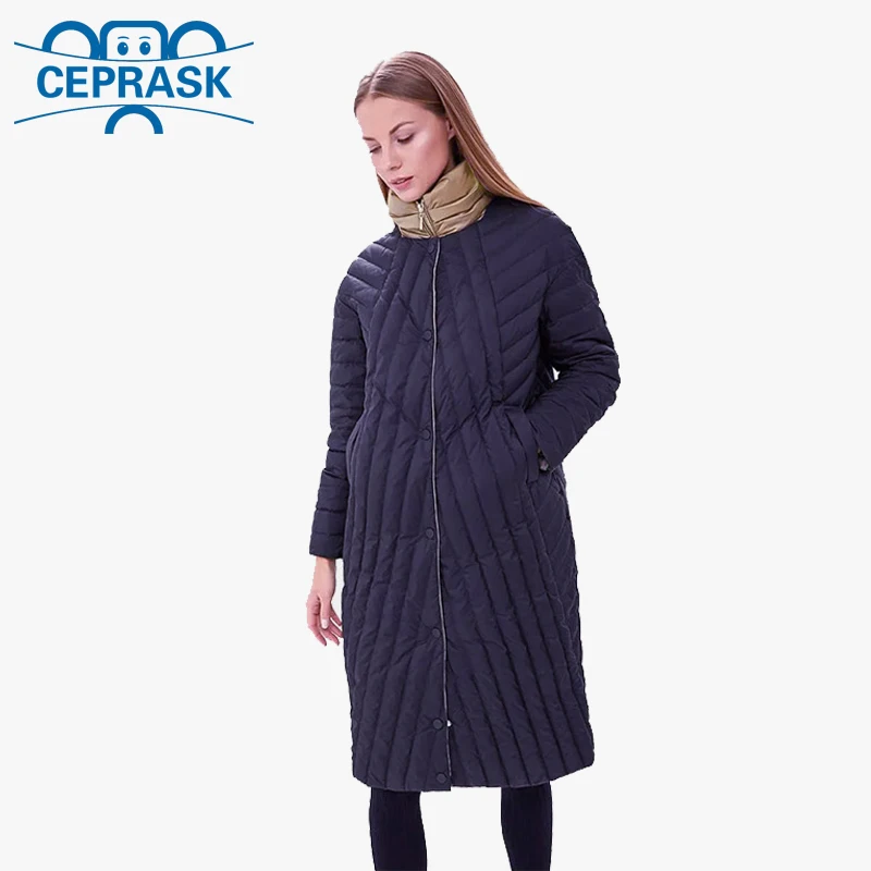 

2019 New Quilted Spring Autum Women's Parka Windproof Thin Women Coat Long Plus Size 6XL High Quality Warm Cotton Jacket CEPRASK
