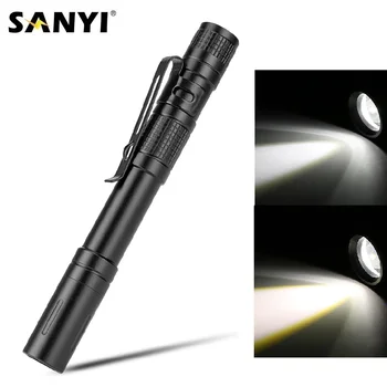 2 Switch Modes Cool Warm White LED Flashlight Clip Penlight Pocket Torch Inspection Working Lamp Camping Bicycle Light AAA
2 Switch Modes Cool Warm White LED Flashlight Clip Penlight Pocket Torch Inspection Working Lamp Camping Bicycle Light AAA