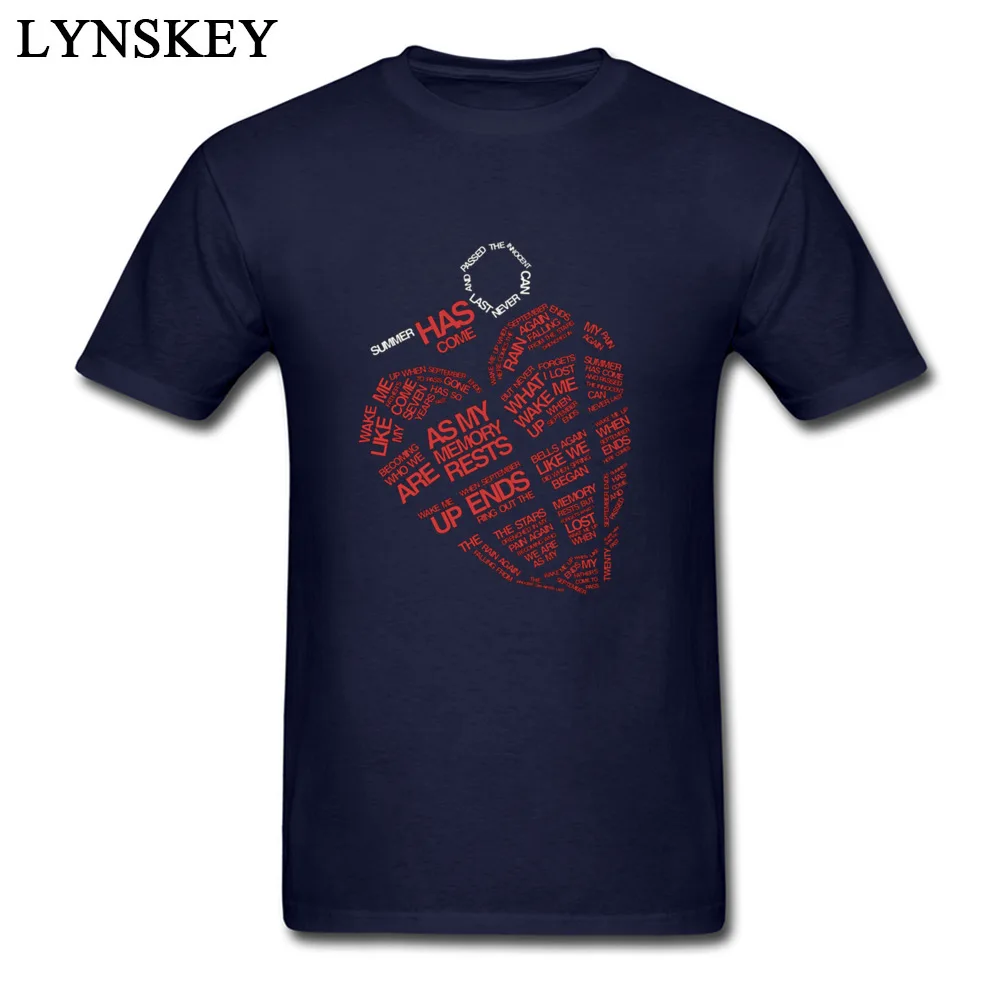 Pure Cotton Tops T Shirt Green Day 2017 Art for Men Printed T Shirt Crazy Designer Round Neck Short Sleeve Tee-Shirts Green Day 2017 Art navy
