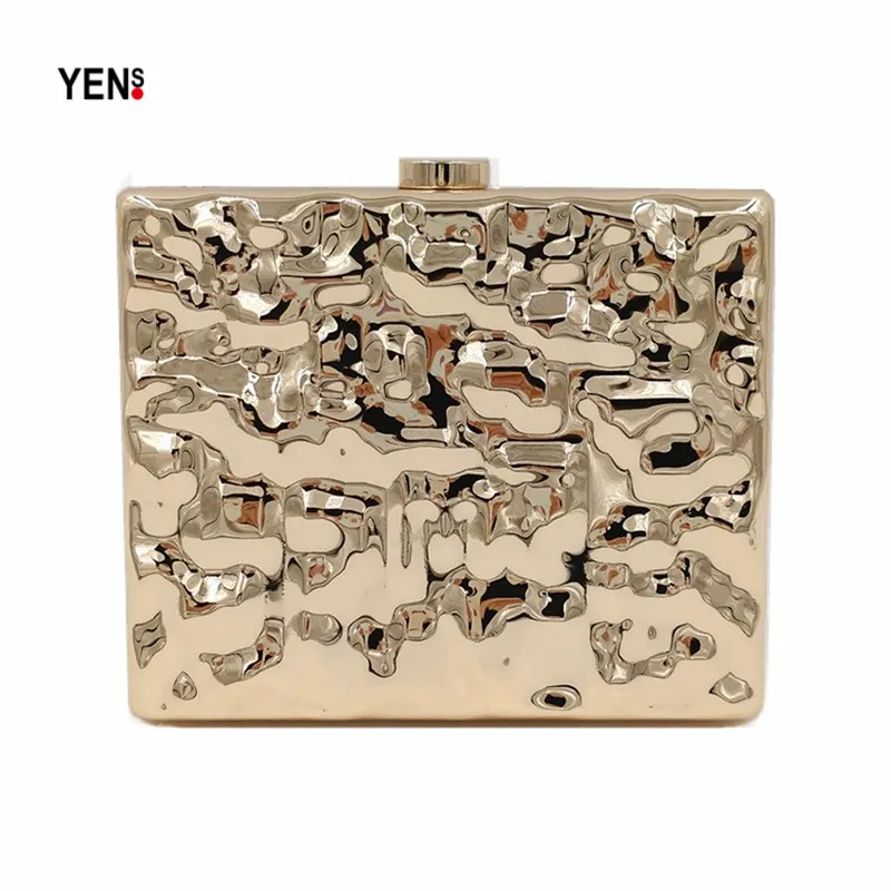 Metal Gold and Silver Clutch Box Women's Evening bag Wedding Bridesmaid Handbag 15x12.5x4.3cm
Metal Gold and Silver Clutch Box Women's Evening bag Wedding Bridesmaid Handbag 15x12.5x4.3cm