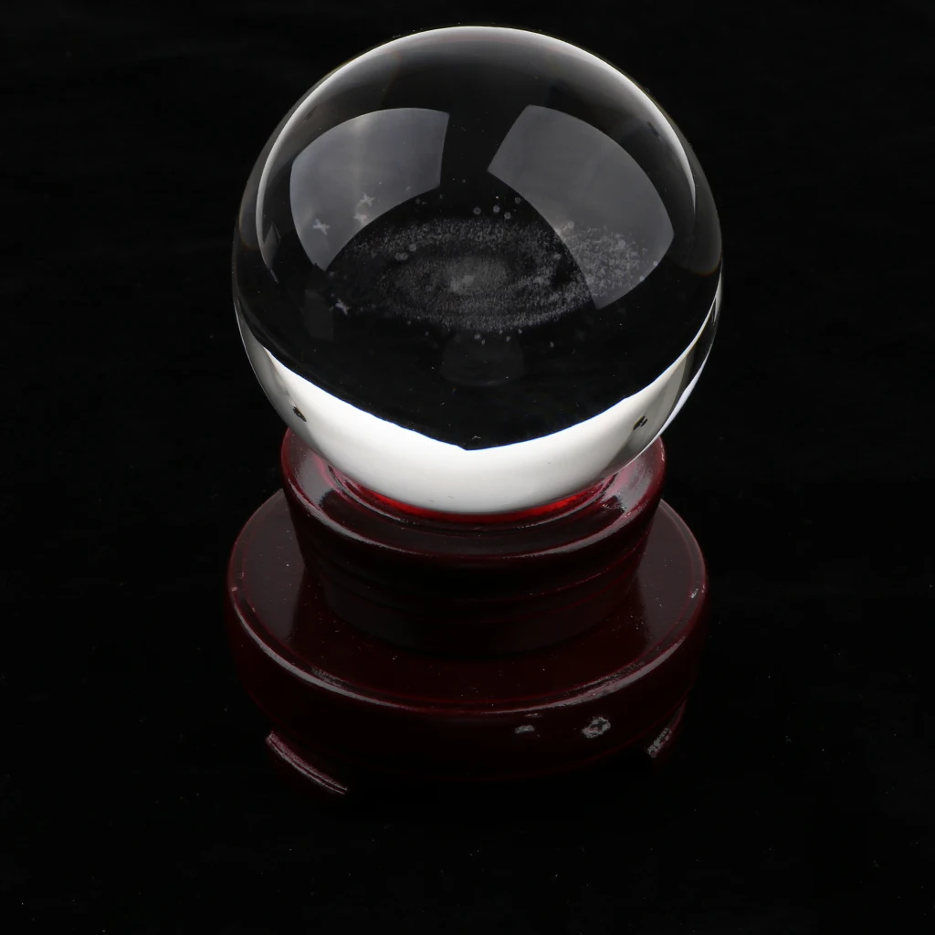 80mm Galaxy Glass Crystal Ball Astronomical Science Model Photography Photo Props Home Office Decor NO STAND