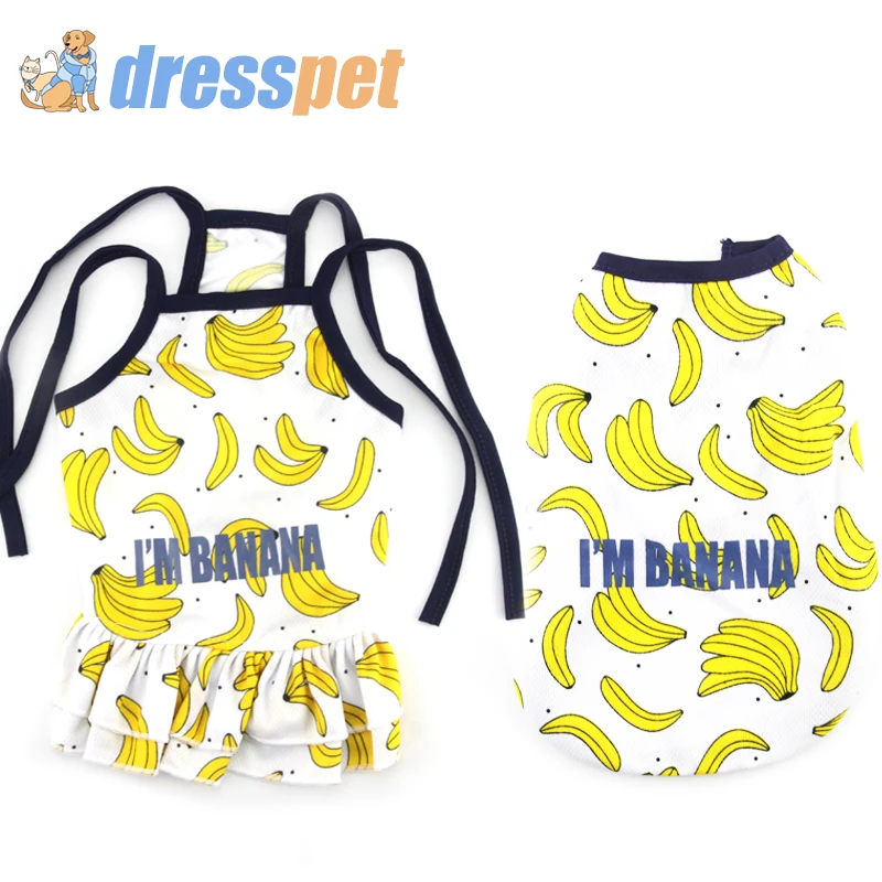 DRESSPET Pet Dog Summer Vest Skirt Breathable Mesh Banana Style Thin Shirt Clothes For Small Dogs Chihuahua Couple dress S-XXL
DRESSPET Pet Dog Summer Vest Skirt Breathable Mesh Banana Style Thin Shirt Clothes For Small Dogs Chihuahua Couple dress S-XXL