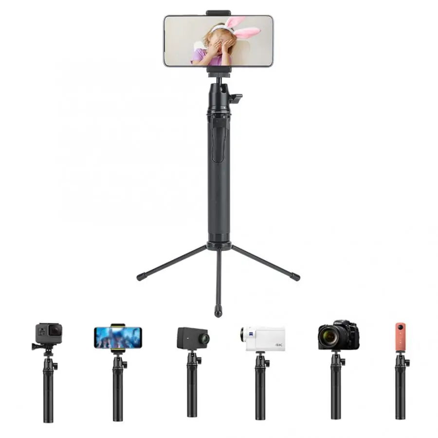 

New LDX-809 Retractable Mobile Phone Selfie Stick Tripod Remote Control Kit for Sony Action Camera